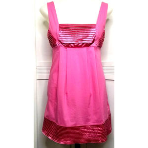 Solaris Babydoll Top Pink Low Back Satin Stretch